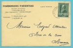 300 Op Kaart Met Stempel TREMBLEUR , Hoofding " Charbonnages D'Argenteau " (VK) - Storia Postale