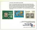 ASDA Philatelic Exhibiton Souvenir Card   Stamp Festival   '78 - Recordatorios