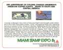 ASDA Philatelic Exhibiton Souvenir Card   MIAMI STAMP EXPO    '81    Lingbergh - Recordatorios