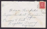 Canada Barred PEACE RIVER Alta. Cancel 1933 Cover To BRIGHTON Great Britain George V - Lettres & Documents