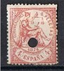 Sellos 4 Pta Carmin´intenso, Alegoria Justicia 1874, Perforado Telegrafos, Num 151aT º - Used Stamps