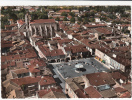 32 - MIRANDE - Vue Aérienne L´Eglise Et La Place Centrale. CPSM - Mirande