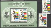 Togo Football Soccer FIFA World Cup 1974 Overpr. On Olympic Games Munich Set Of 2+ Block MNH** - 1974 – Allemagne Fédérale