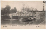 CPA 51 AY CHAMPAGNE - Canal Et Pont De L Avenue Victor Hugo (Peniche) - Ay En Champagne