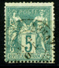 Frankreich 1876, Mi.N° 58 I,  Maury N° 64 (N Sous B)  5 Centime, Type Sage, Gestempelt, Erhaltung Siehe 2 Scans, - 1876-1878 Sage (Typ I)