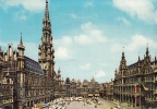 ZS14091 Bruxelles Grand Place Hotel De Villeet La Maison Du Roi Cars Voitures Autobus Used Perfect Shape - Cafés, Hôtels, Restaurants