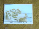 ANTIBE LA VIELLE VILLE ET LES REMPARTS DESSIN D APRES NATURE EZE VILLAGE PAR PERREARD - Antibes - Altstadt