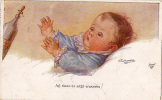 AK FIALKOWSKA WALLY  KINDER " ICH KANN ES NICHT ERWARTEN " OLD POSTCARD 1923 - Fialkowska, Wally