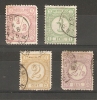 NETHERLANDS - 1876 NUMERALS GROUP OF 4 VALUES USED  Sc 34-7 - Gebruikt