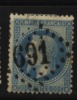 France, N° 29B  Oblitération GC GROS CHIFFRES  N° 691  // CAEN - 1863-1870 Napoleon III Gelauwerd