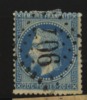France, N° 29B Oblitération GC GROS CHIFFRES  N° 907  // CHARTRE SUR LE LOIR - 1863-1870 Napoleon III With Laurels