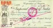 Corporation Of Rangoon - Imperial Bank Of India, BURMA 1952, With Stamp! - Bank En Verzekering