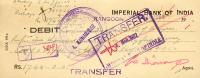 Imperial Bank Of India - Rangoon, Scheck From 1952, Union Of Burma ! - Bank & Insurance