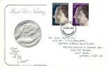 1972  Royal Silver Wedding  Cotswold Cover  Harrow And Wembey  Cancel - 1952-1971 Dezimalausgaben (Vorläufer)