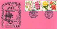 1976  British Roses  City Of Bath Cover  Special Handstamp - 1971-1980 Dezimalausgaben