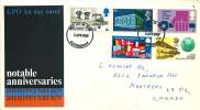1969  General Anniversaries  GPO FDC Nottingham FDI Cancel - 1952-71 Ediciones Pre-Decimales