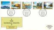 1981  National Trusts  PO FDC   Edinburgh Special Handstamp - 1981-1990 Em. Décimales