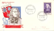 France 1954 FDC Theologian Jacques Bossuet 15+5 F. - Teologi