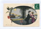 Jolie Carte Fantaisie "Lune De Miel "  Couple échangeant Un Baiser  Signée XAVIER SAGER - Sager, Xavier