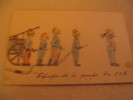 CARTE DESSIN "EQUIPE DE LA POMPE DES EOA" - Feuerwehr