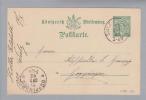 Heimat De BW Sulz Am Neckar 1892-10-17 Auf GS 5Pf. Nach Göppingen - Postal  Stationery