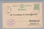 Heimat De BW Ehingen (Donau) 1883-05-05 Dienst-GS 5Pf. Nach Stuttgart - Ganzsachen