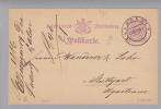 Heimat De BW Ellwangen 1886-12-19 Auf GS 5Pf. Nach Stuttgart - Postal  Stationery