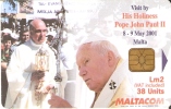 Nº209  TARJETA DE MALTA  DEL PAPA JUAN PABLO II - Malte