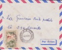 AFRIQUE EQUATORIALE FRANCAISE - 1957 - COLONIE - LIEUTENANT GOUVERNEUR CUREAU -  LETTRE PAR AVION - Brieven En Documenten