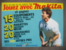 Tennis Miloslav MECIR Publicité Makita 1987 - Tennis