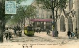 06-NICE...AVENUE DE LA GARE-NOTRE DAME AVEC TRAM ,ATTELAGE ...CPA ANIMEE - Transport (road) - Car, Bus, Tramway