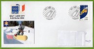 Enveloppe FDC Timbre France Obl Albertville 26.1.2002 JO SALT LAKE CITY Bobsleigh Bobsled Jeux Olympiques Sport D'hiver - Hiver 2002: Salt Lake City