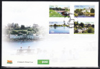 Ireland Scott #1687-1690 FDC Set Of 4 75c Inland Waterways - Barrow River, Belturbet Marina, Grand Canal, Meelick Pier - FDC