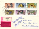 Germany DDR 1976 Registered Express Cover From Halle With Complete Set Historic Coaches - Kutschen