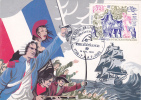 BICENTENAIRE DE LA REVOLUTION FRANCAISE 1989 CM,MAXICARD,CARTES MAXIMUM,ALFRED FAURE CROZET,TAAF - Rivoluzione Francese