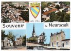 21- Souvenir De Meursault-multivues: Château- Place Hôtel De Ville- Eglise- Gare- Cpsm - Meursault