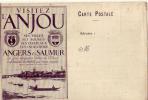 Maine Et Loire...49..Angers..Saumur..Visitez L'Anjou....Carte Du Syndicat D'initiatives - Angers