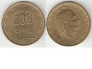 *italia 200 Lire 1988    Km 105  Xf+ - 200 Liras