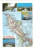 Cp,Carte Géographique, Ile D´Oléron, Voyagée 1999 - Carte Geografiche