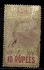 Ceylon Fiscal / Revenue Used, 10R Edward 25c Stamp Duty,  As Scan - Ceylan (...-1947)