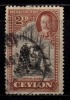 Ceylon Used  1935, 2c King George V - Ceylan (...-1947)