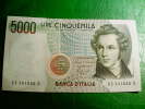 REPUBBLICA ITALIANA -  LIRE CINQUEMILA  GUGLIELMO VINCENZO BELLINI BANCA D´ ITALIA  ANNO 10/09/1992 - 5.000 Lire