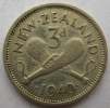 Nouvelle Zélande New Zealand 3 Pence 1940 Km 7 - Nuova Zelanda