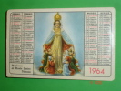 Calendarietto Anno1964 - Santuario Madonna Di MONTE BERICO,Vicenza - Religiosi SERVI Di MARIA - Omaggio Ai Benefattori - Formato Piccolo : 1961-70