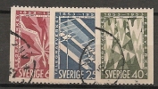 TELEGRAPH - CENTENAIRE Du TELEGRAPH - SWEDEN 1953 Yvert # 378/380 - USED - Ungebraucht