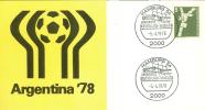 ALLEMAGNE CARTE COUPE DU MONDE DE FOOT BALL  1978  HAMBOURG  5/4/1978 - 1978 – Argentina