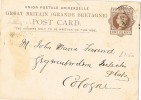 Entero Postal LONDON (gran Bretaña) 1879 A Colonia - Lettres & Documents