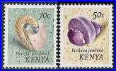 KENYA 1974  SEA SHELLS  REVISED INSCRIPTION SC# 51-2  VF MNH SCARCE - Kenia (1963-...)