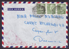 Spain Airmail Via Aerea MALLORCA 1972 Cover To Dinamarca Denmark 3-Stripe Franco Stamps - Lettres & Documents