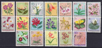 Ruanda-Urundi 1953 Mi. 133-151 Einheimische Flora Flowers Blumen Complete Set MNH** - Ongebruikt